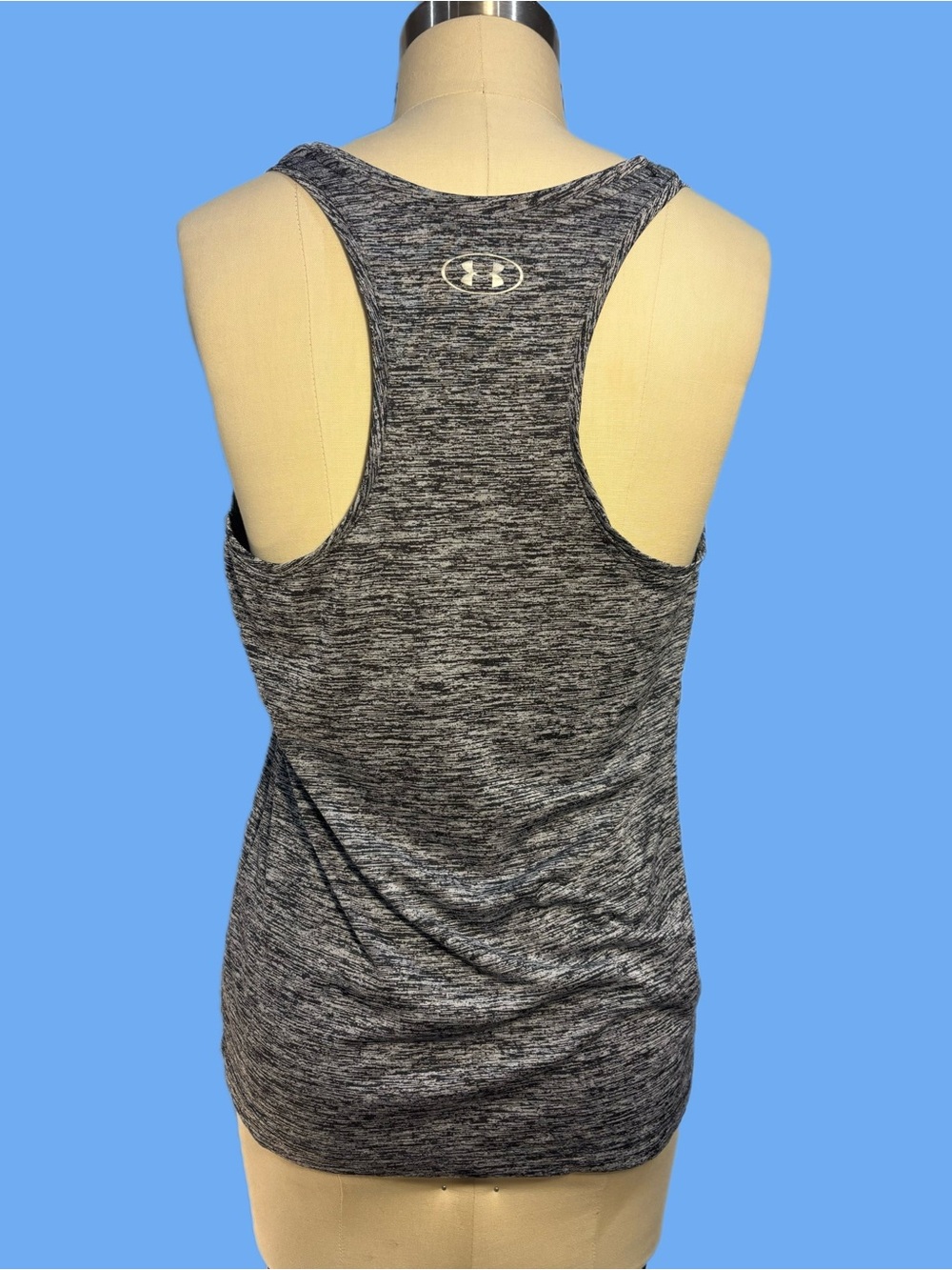 Under Armour Women's Black/Gray Marled Scoop Neck Tank